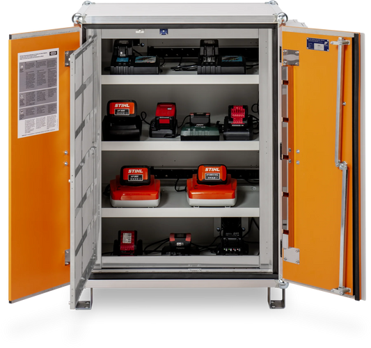 CEMO Akku-Ladeschrank Premium Plus 8/10, 230 V mit Füßen