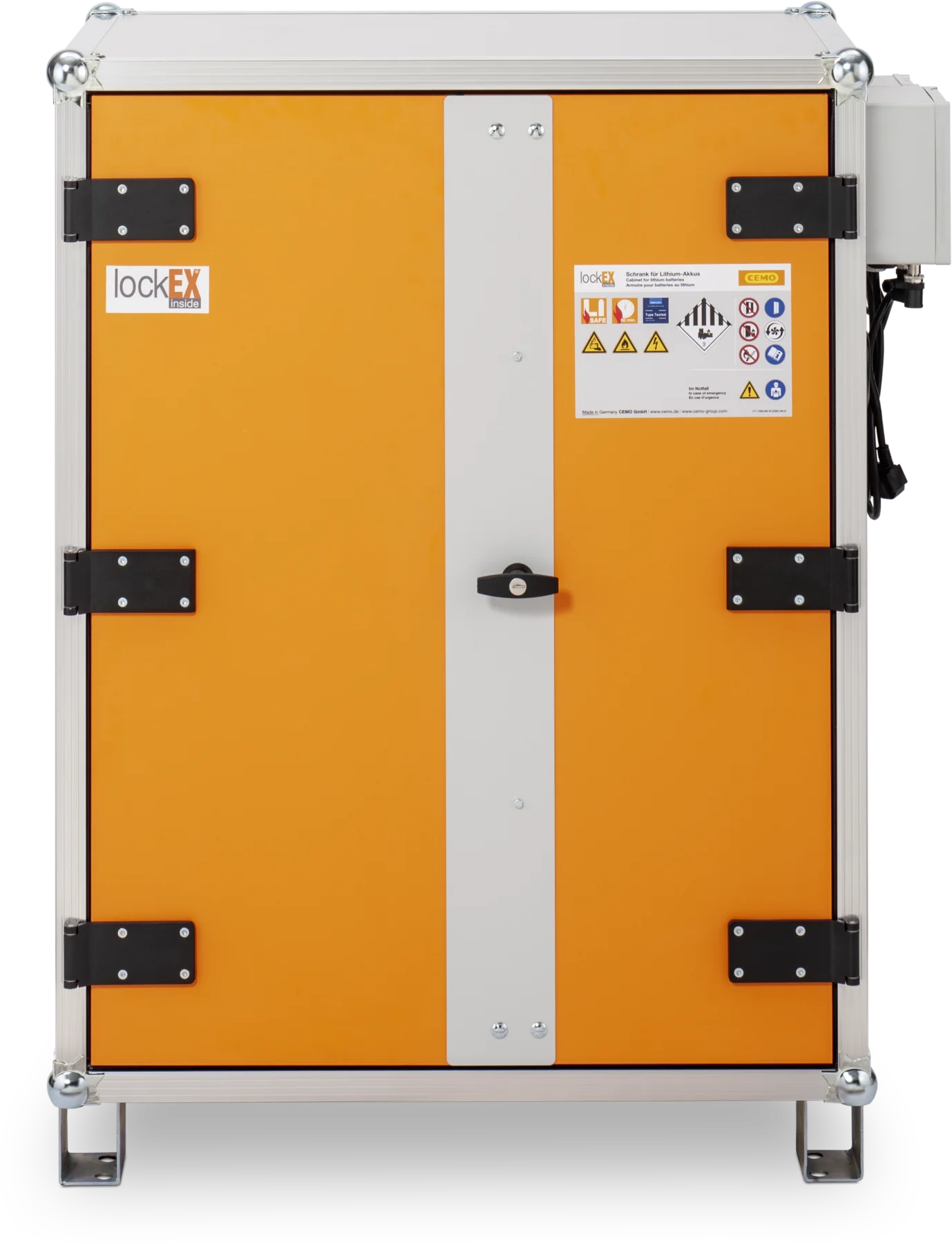 CEMO Akku-Ladeschrank Premium Plus 8/10, 230 V mit Füßen