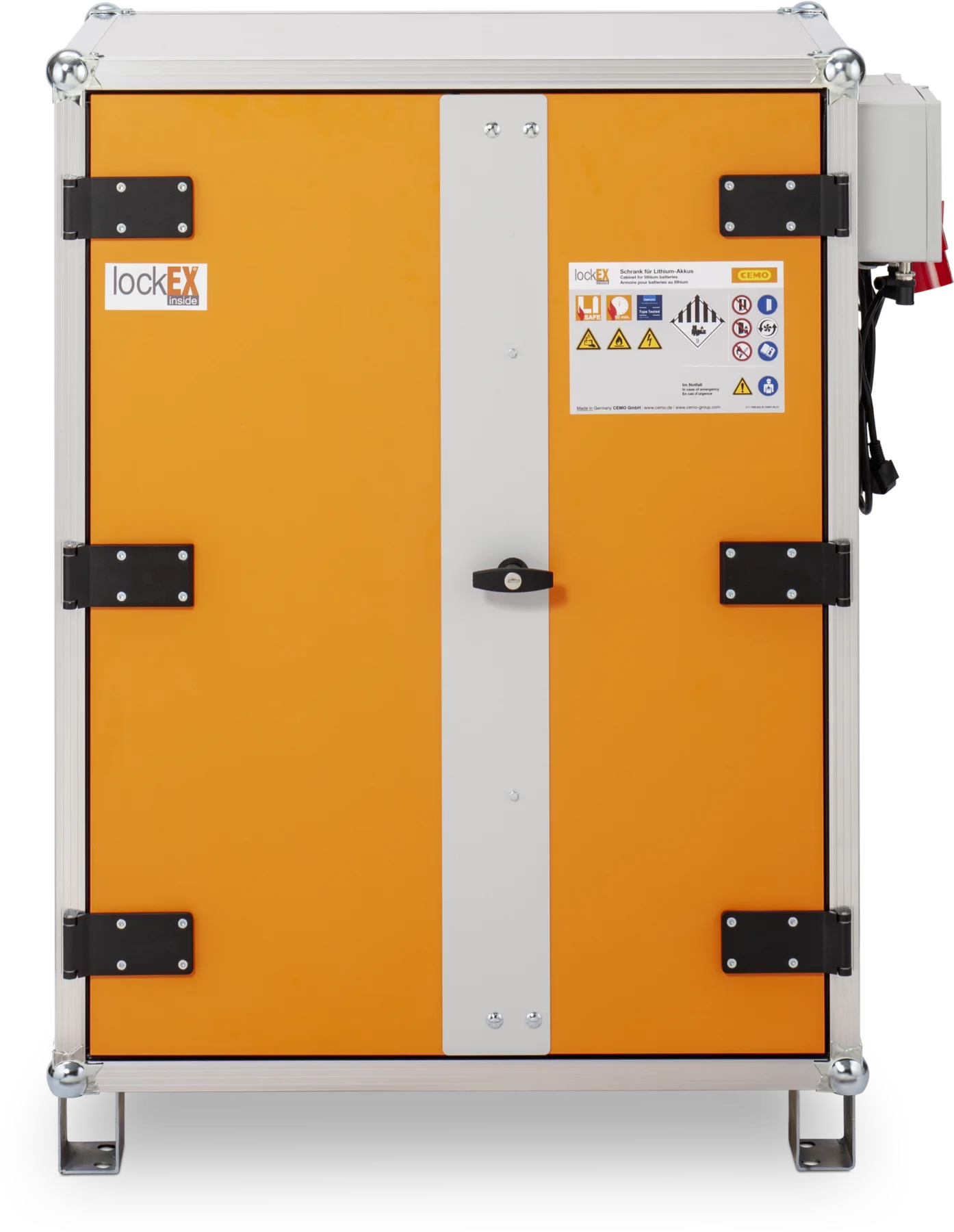 CEMO Akku-Ladeschrank Premium Plus 8/10, 400 V mit Füßen
