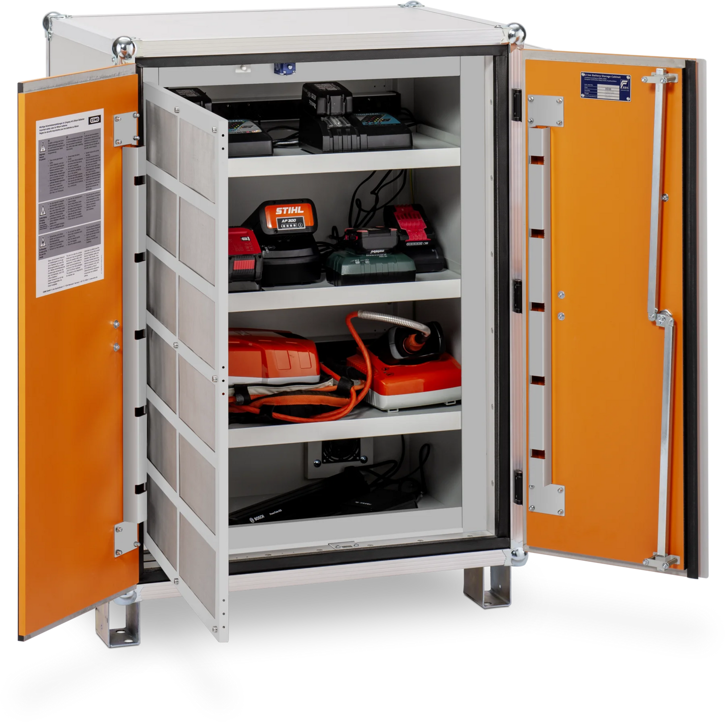 CEMO Akku-Ladeschrank Premium Plus 8/10, 400 V mit Füßen